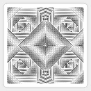 Line Art Minimalist Geometric Pattern Sticker